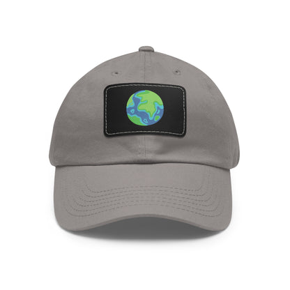 Earth - Dad Hat with Leather Patch (Rectangle)