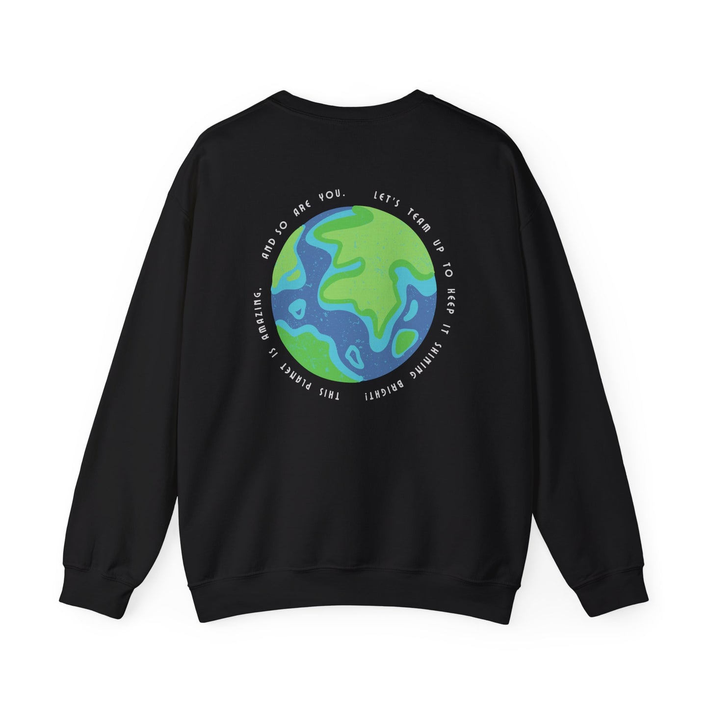 Unisex Heavy Blend™ Crewneck Sweatshirt - Sustainable Comfort with Earth Graphic