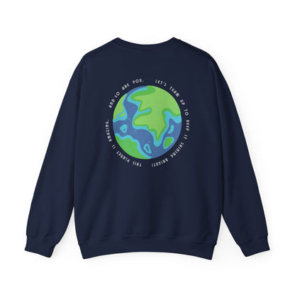 Unisex Heavy Blend™ Crewneck Sweatshirt - Sustainable Comfort with Earth Graphic