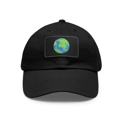 Earth - Dad Hat with Leather Patch (Rectangle)