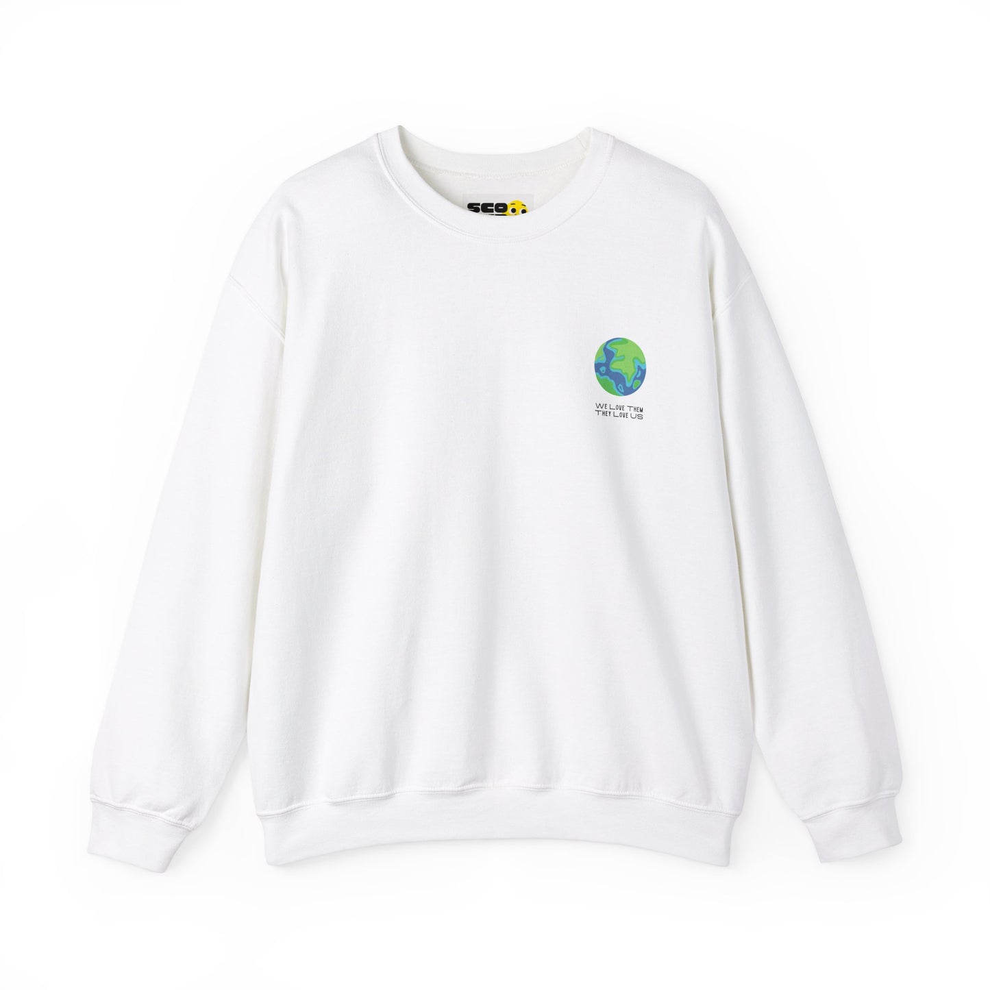 Unisex Heavy Blend™ Crewneck Sweatshirt - Sustainable Comfort with Earth Graphic