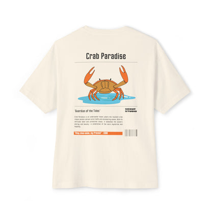 -"Crab Paradise" - Unisex Oversized Boxy Tee