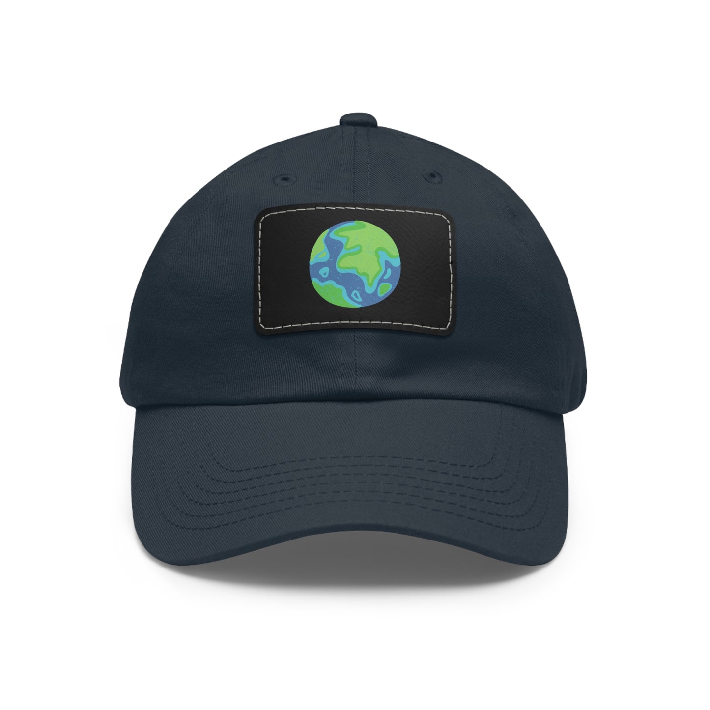 Earth - Dad Hat with Leather Patch (Rectangle)