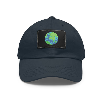 Earth - Dad Hat with Leather Patch (Rectangle)