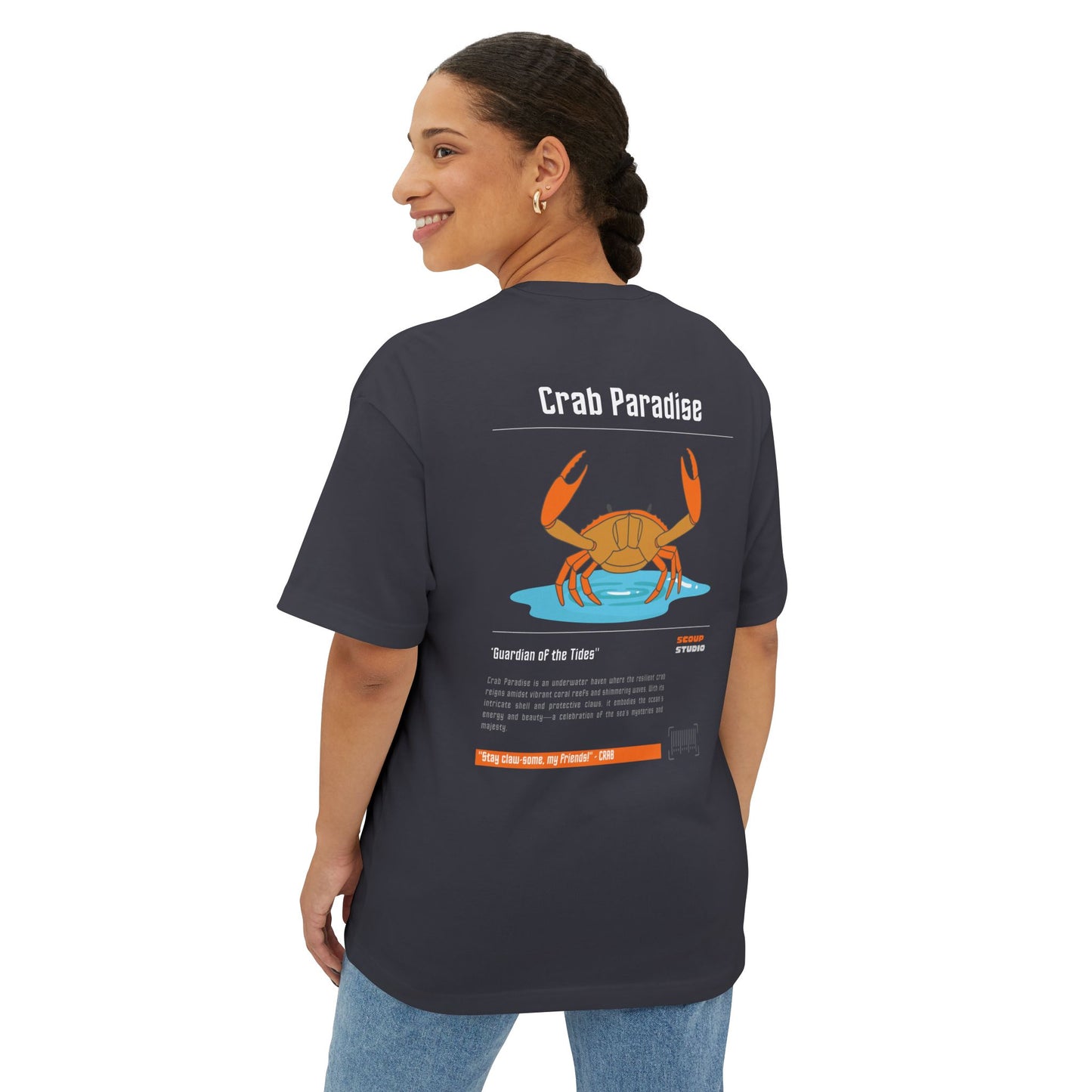 -"Crab Paradise" - Unisex Oversized Boxy Tee