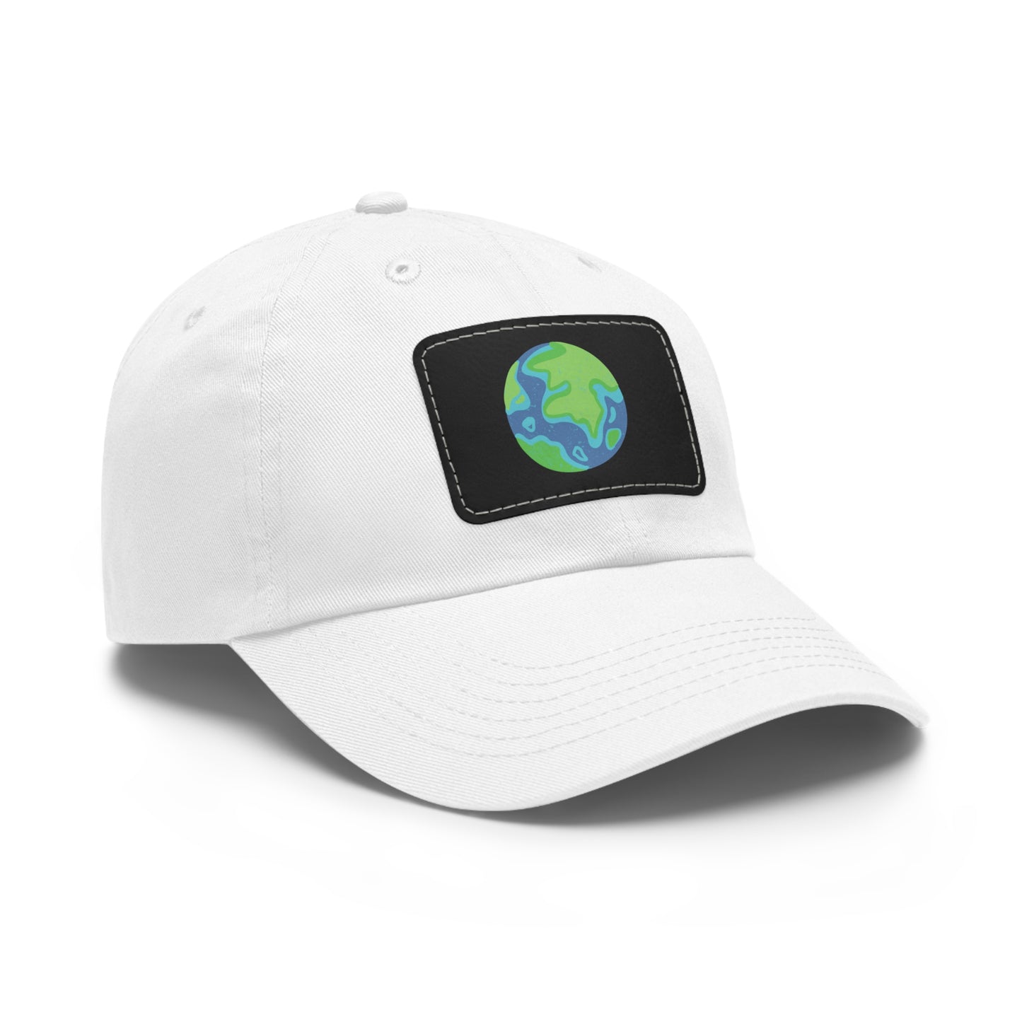 Earth - Dad Hat with Leather Patch (Rectangle)