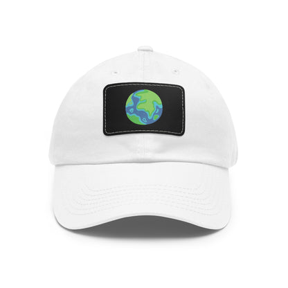 Earth - Dad Hat with Leather Patch (Rectangle)