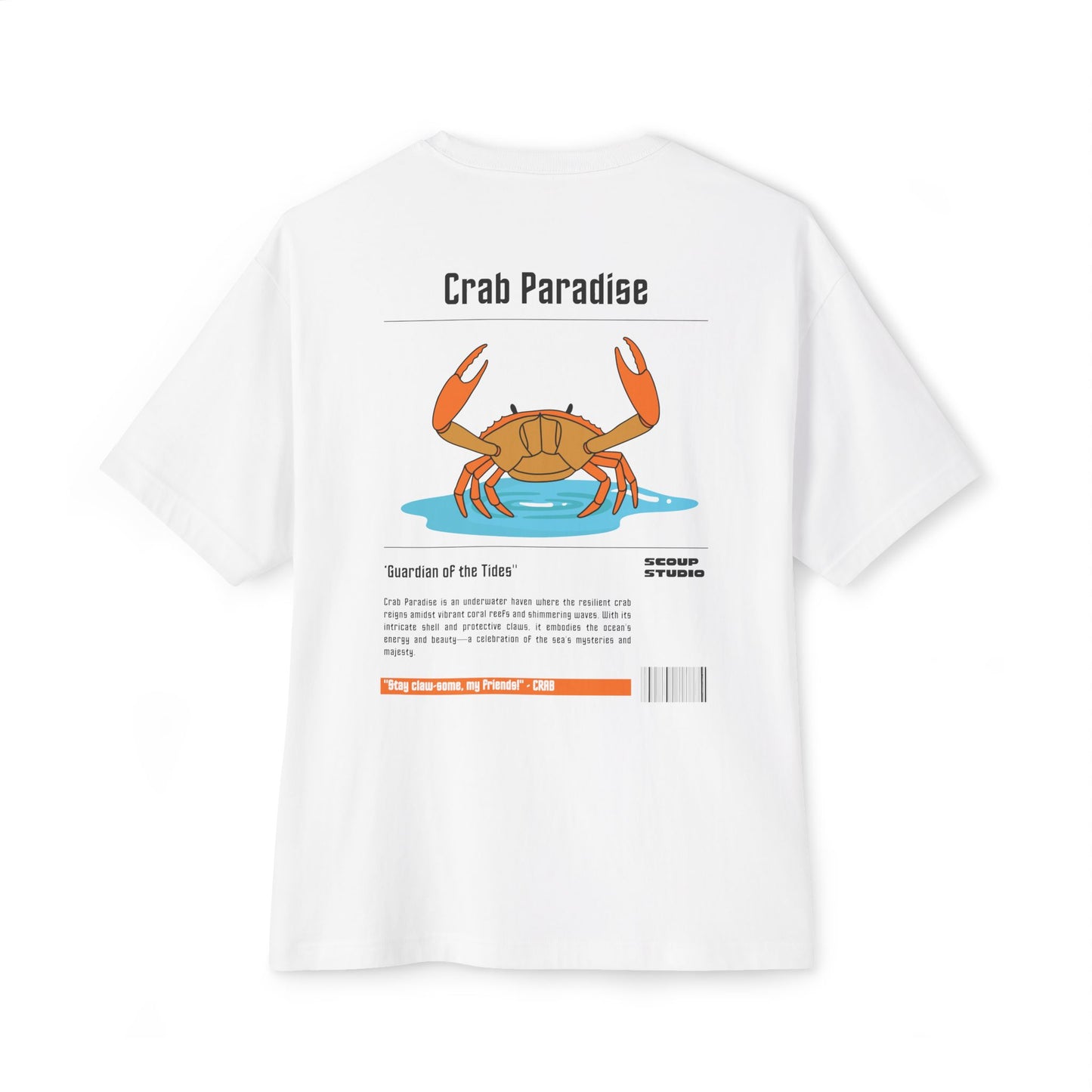 -"Crab Paradise" - Unisex Oversized Boxy Tee