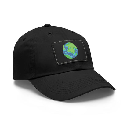 Earth - Dad Hat with Leather Patch (Rectangle)