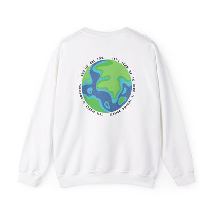 Unisex Heavy Blend™ Crewneck Sweatshirt - Sustainable Comfort with Earth Graphic