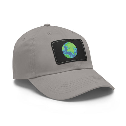 Earth - Dad Hat with Leather Patch (Rectangle)