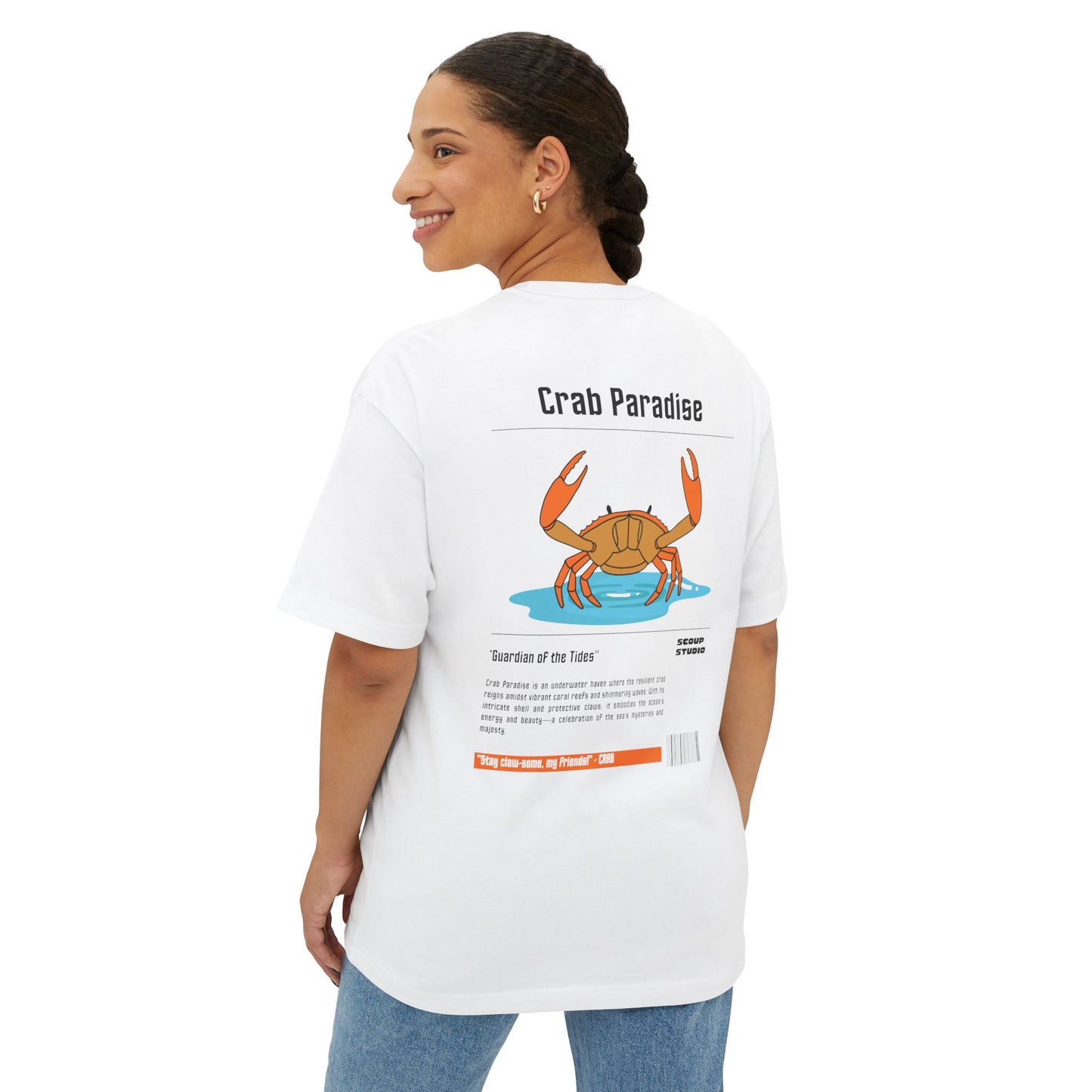 -"Crab Paradise" - Unisex Oversized Boxy Tee