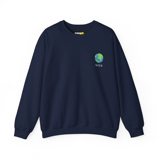 Unisex Heavy Blend™ Crewneck Sweatshirt - Sustainable Comfort with Earth Graphic