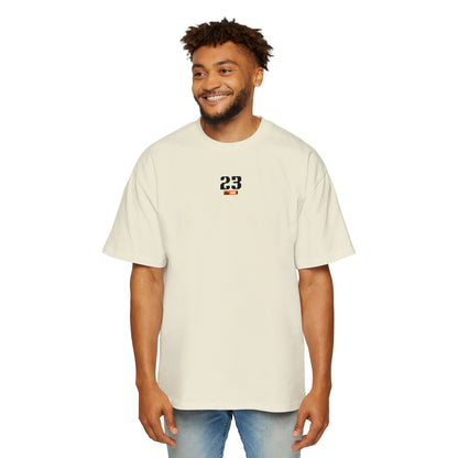 23 studio - Men's Heavy Oversized Tee with Aesthetic Back Design